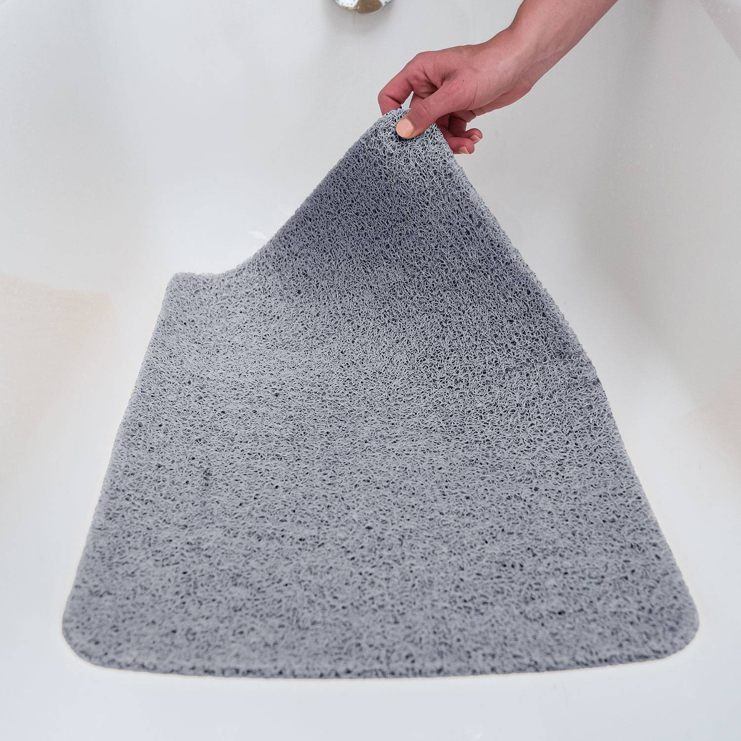 SELVA Sicherheits-Duschmatte, Anti-Rutsch, Grau, 40 x 60 cm