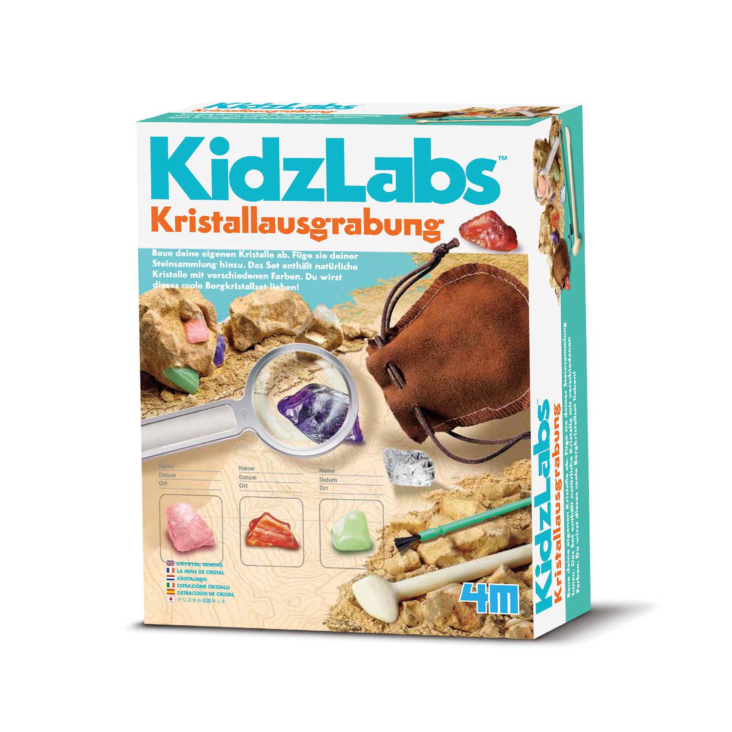 KidzLabs Kristallausgrabung, Entdeckerspiel mit eingeschlossenen Kristallen
