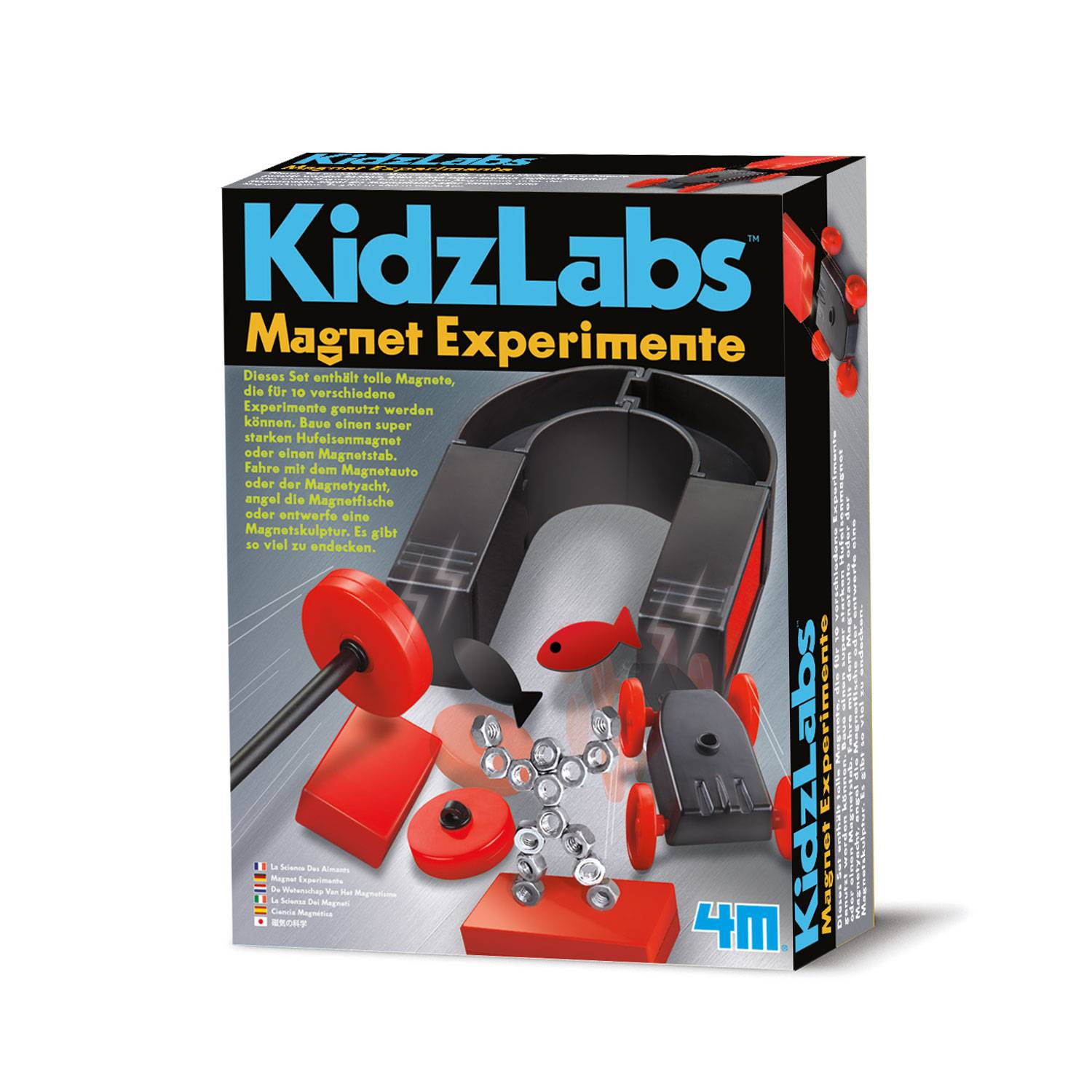 KidzLabs Magnet Experimente, Magnetspiel mit Figuren, inkl. Anleitung