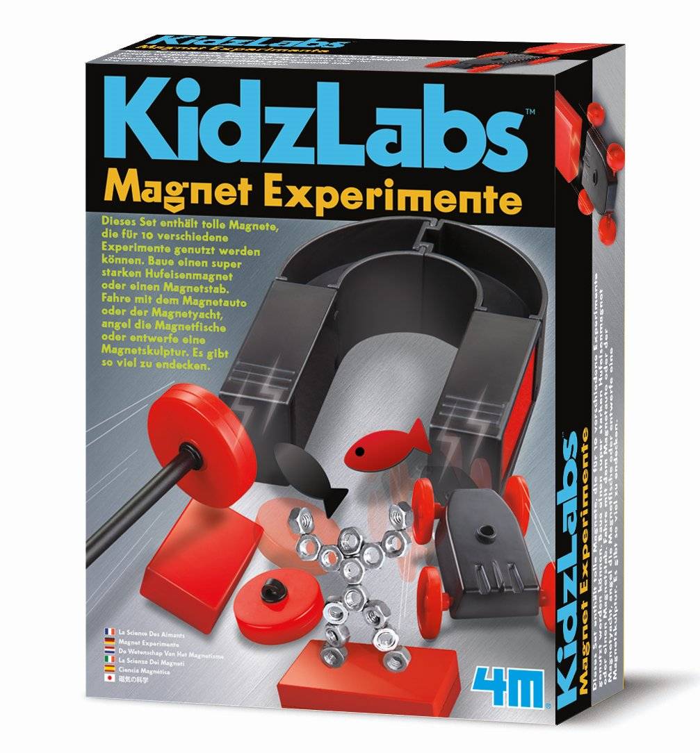 KidzLabs Magnet Experimente, Magnetspiel mit Figuren, inkl. Anleitung