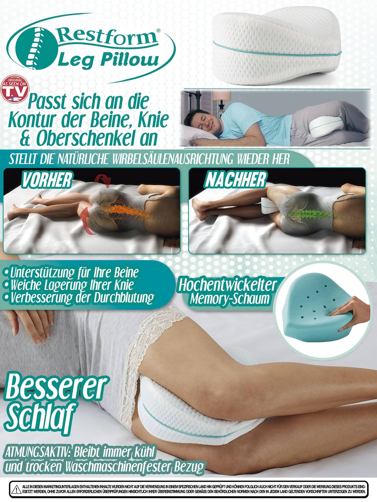 Restform Beinkissen Restform Leg Pillow