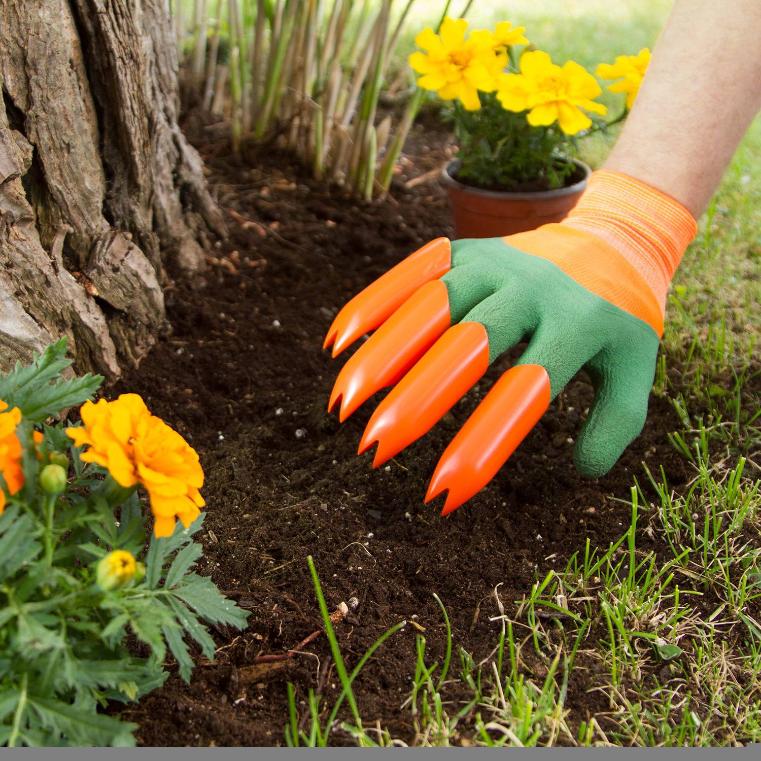 SELVA Gartenhandschuhe mit Krallen