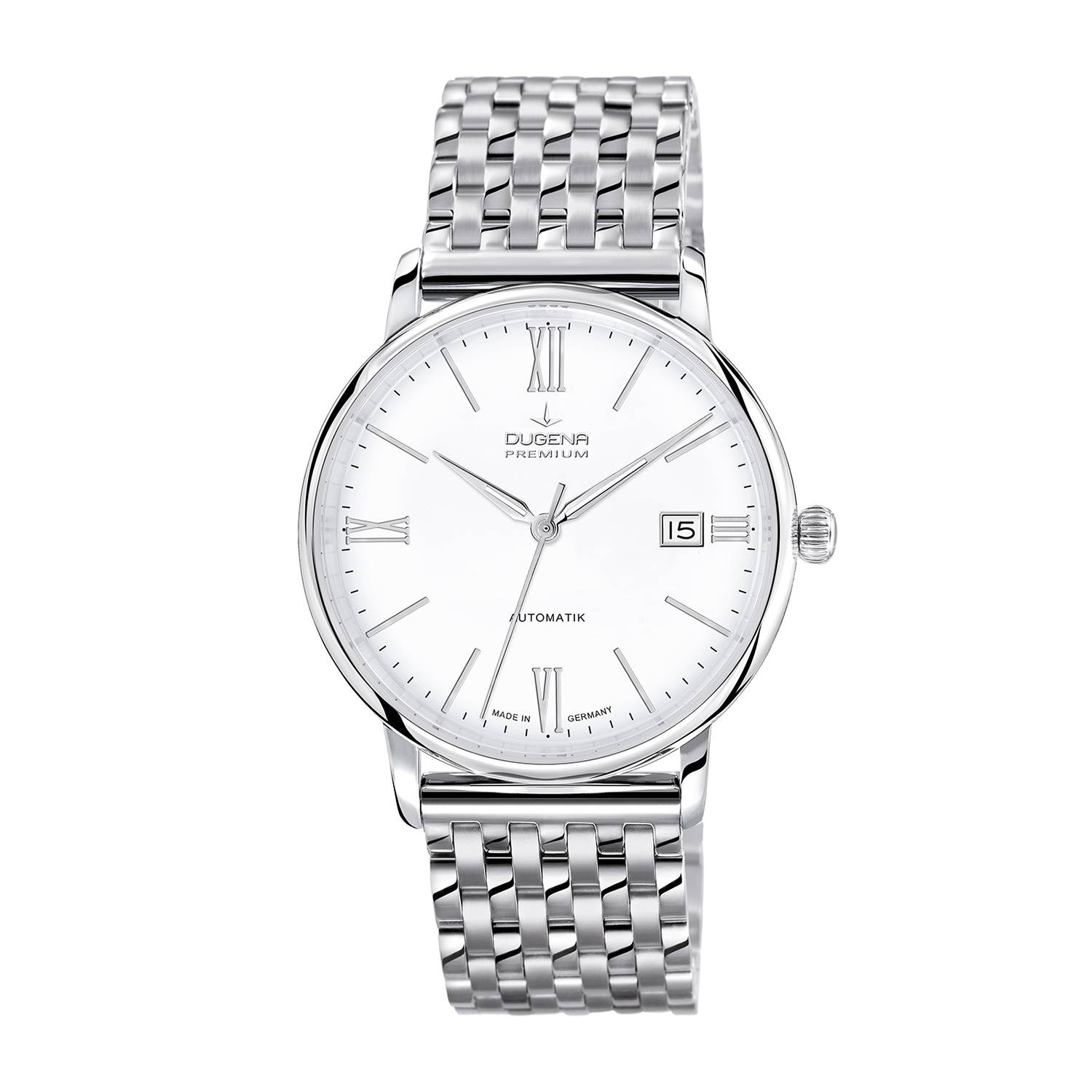 Dugena Herren-Armbanduhr Festa Roma, Automatik, Edelstahlgehäuse, Saphirglas, 5 bar