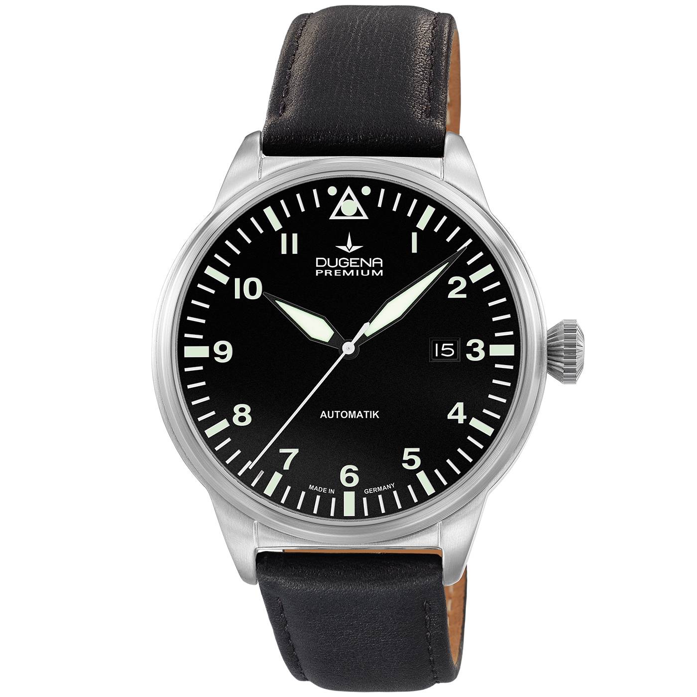 Dugena Herren-Armbanduhr Kappa 7 Airtrip, Automatik, Edelstahlgehäuse, Saphirglas