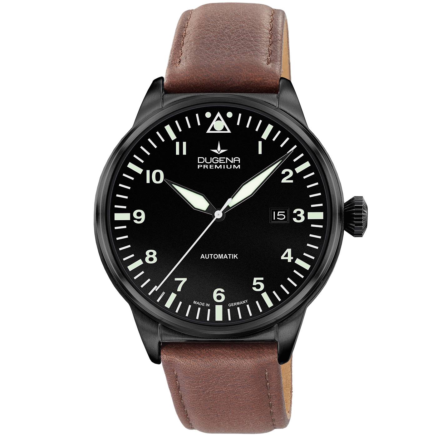 Dugena Herren-Armbanduhr Kappa 7 Airtrip, Automatik, Edelstahlgehäuse, Saphirglas