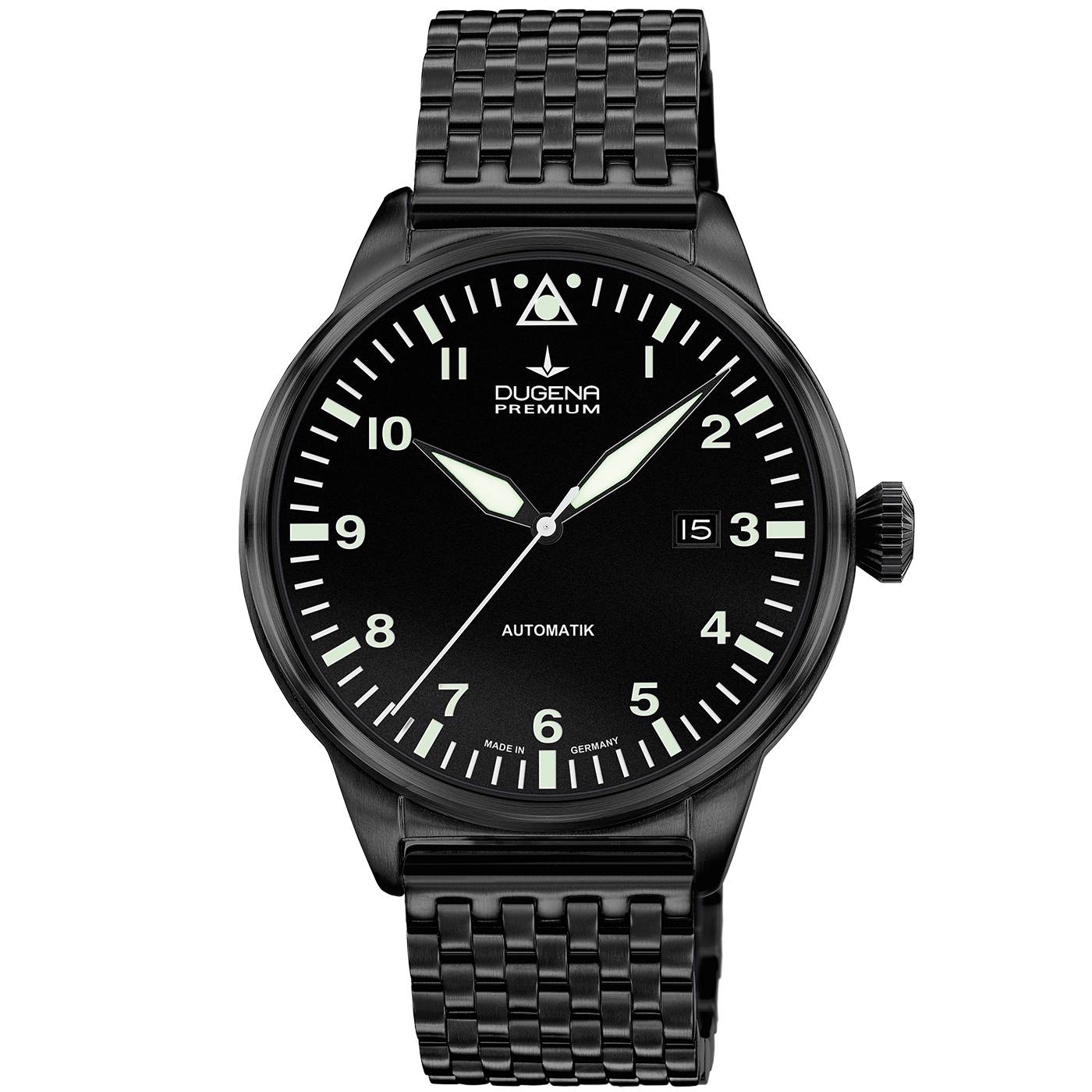 Dugena Herren-Armbanduhr Kappa 7 Airtrip, Automatik, Edelstahlgehäuse, Saphirglas
