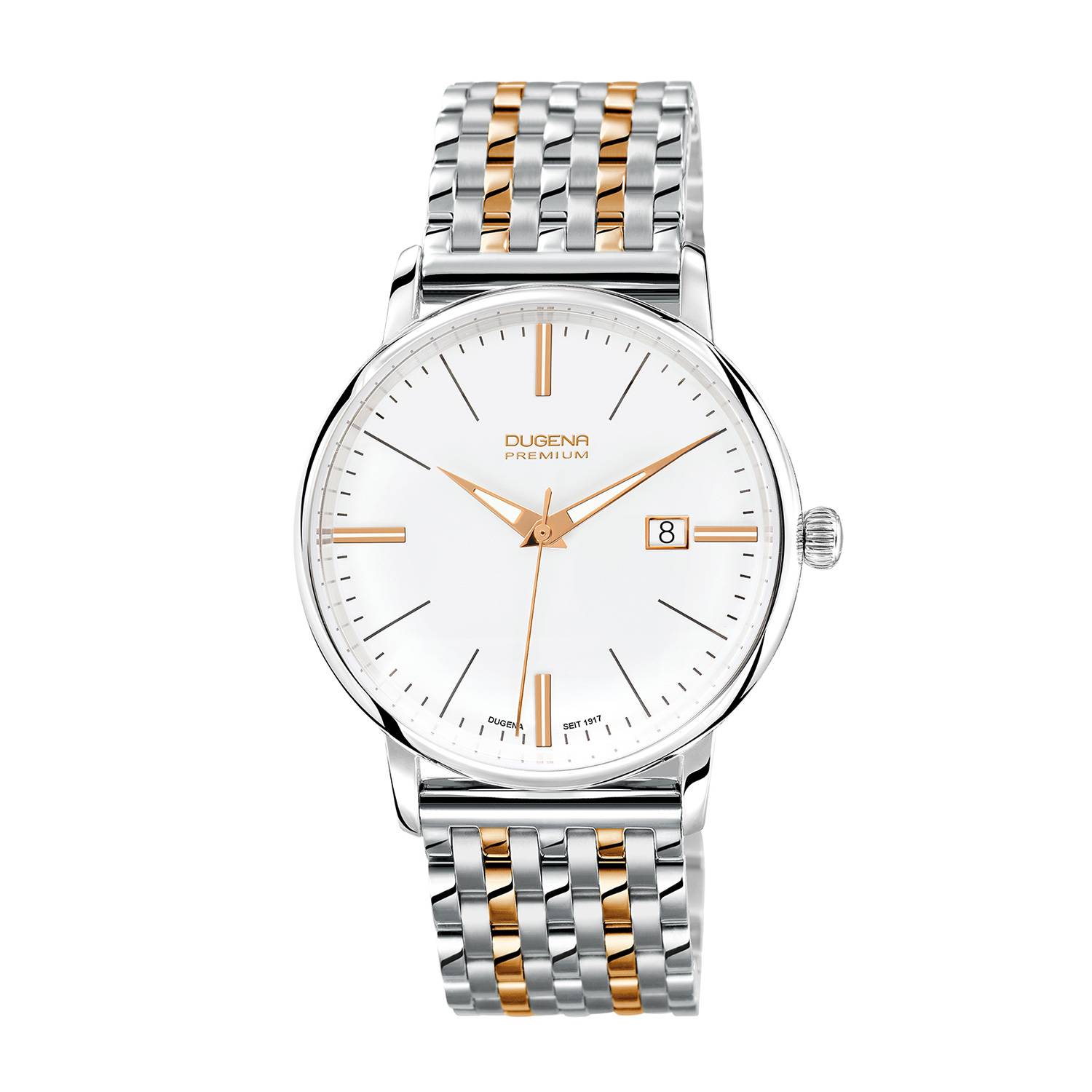 DUGENA Herrenuhr 7090167 Festa, Quarz, Bicolor, Edelstahl, Saphirglas