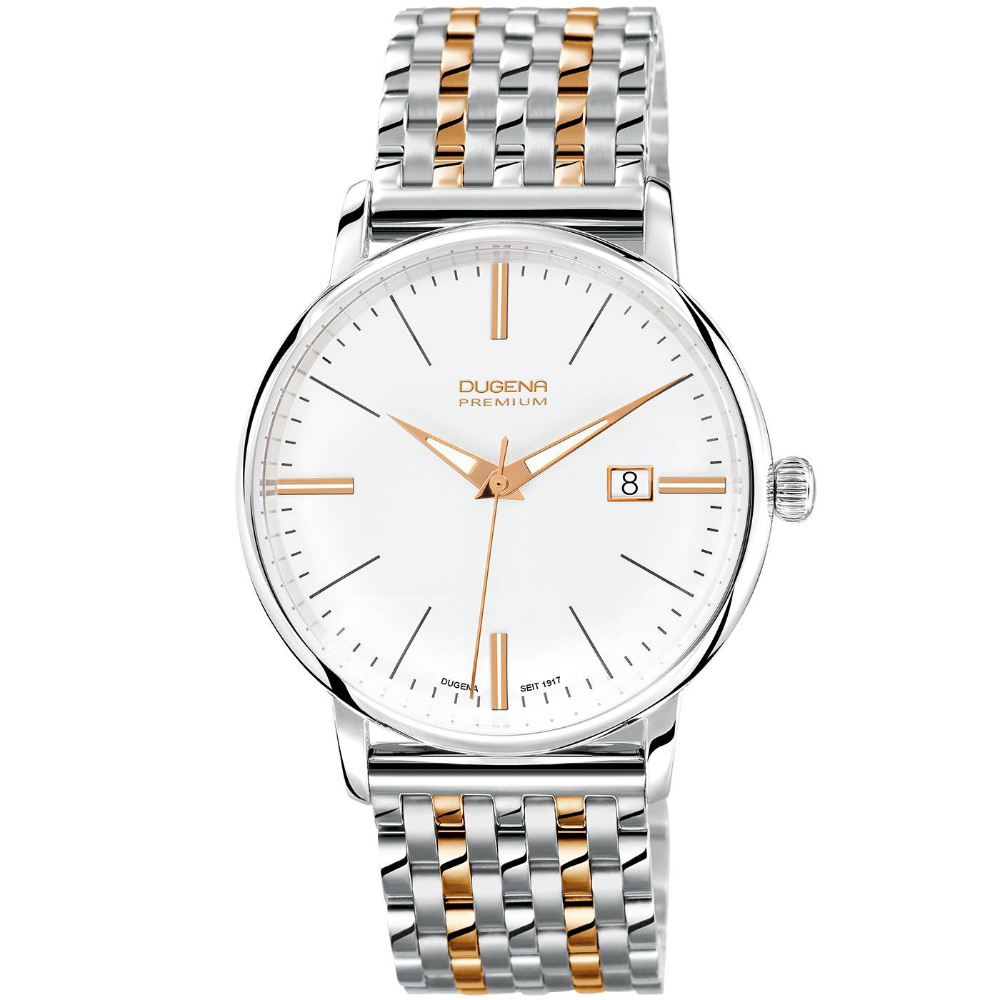 DUGENA Herrenuhr 7090167 Festa, Quarz, Bicolor, Edelstahl, Saphirglas