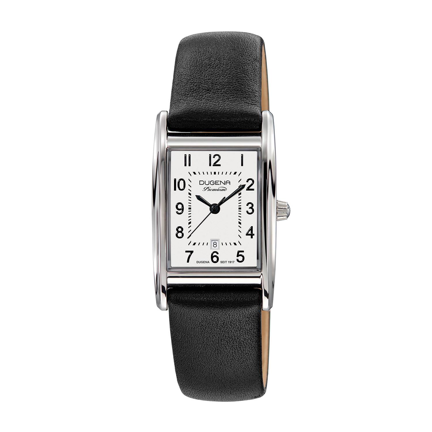 Dugena Damen-Armbanduhr Quadra Artdeco, Quarz, Edelstahlgehäuse, Saphirglas, 5 bar