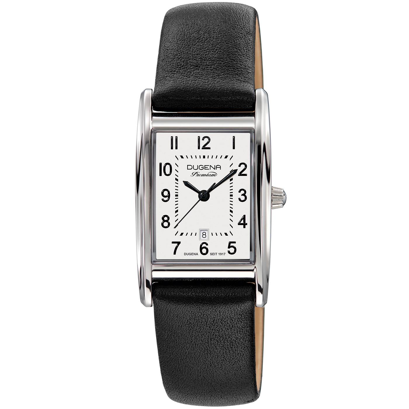 Dugena Damen-Armbanduhr Quadra Artdeco, Quarz, Edelstahlgehäuse, Saphirglas, 5 bar