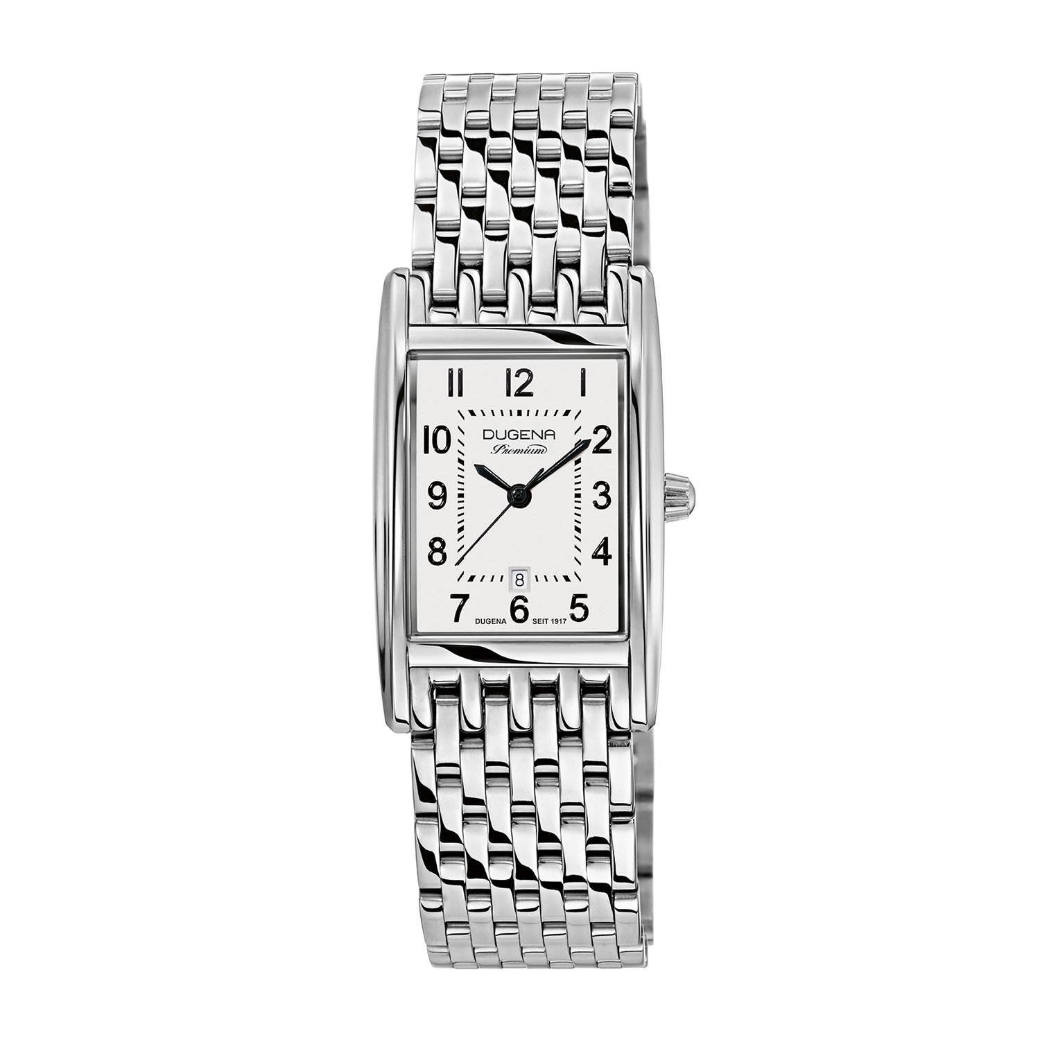 Dugena Damen-Armbanduhr 7000120 Quadra Artdeco, Quarz, Edelstahl, 5 bar