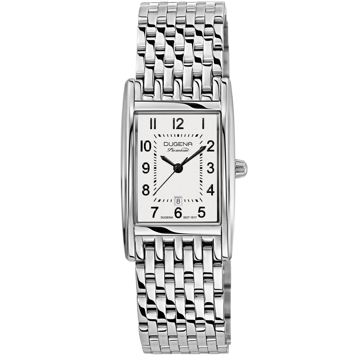 Dugena Damen-Armbanduhr 7000120 Quadra Artdeco, Quarz, Edelstahl, 5 bar
