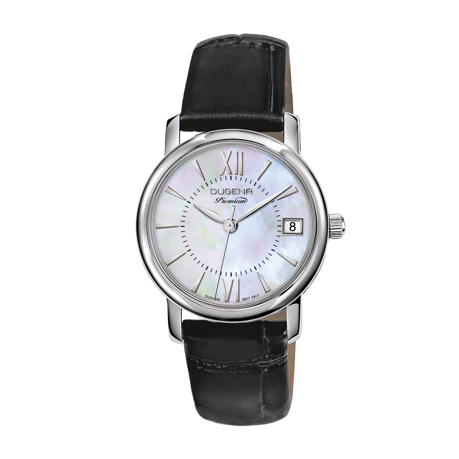 Dugena Damen-Armbanduhr Rondo Petit, Quarz, Edelstahlgehäuse, Saphirglas, 5 bar