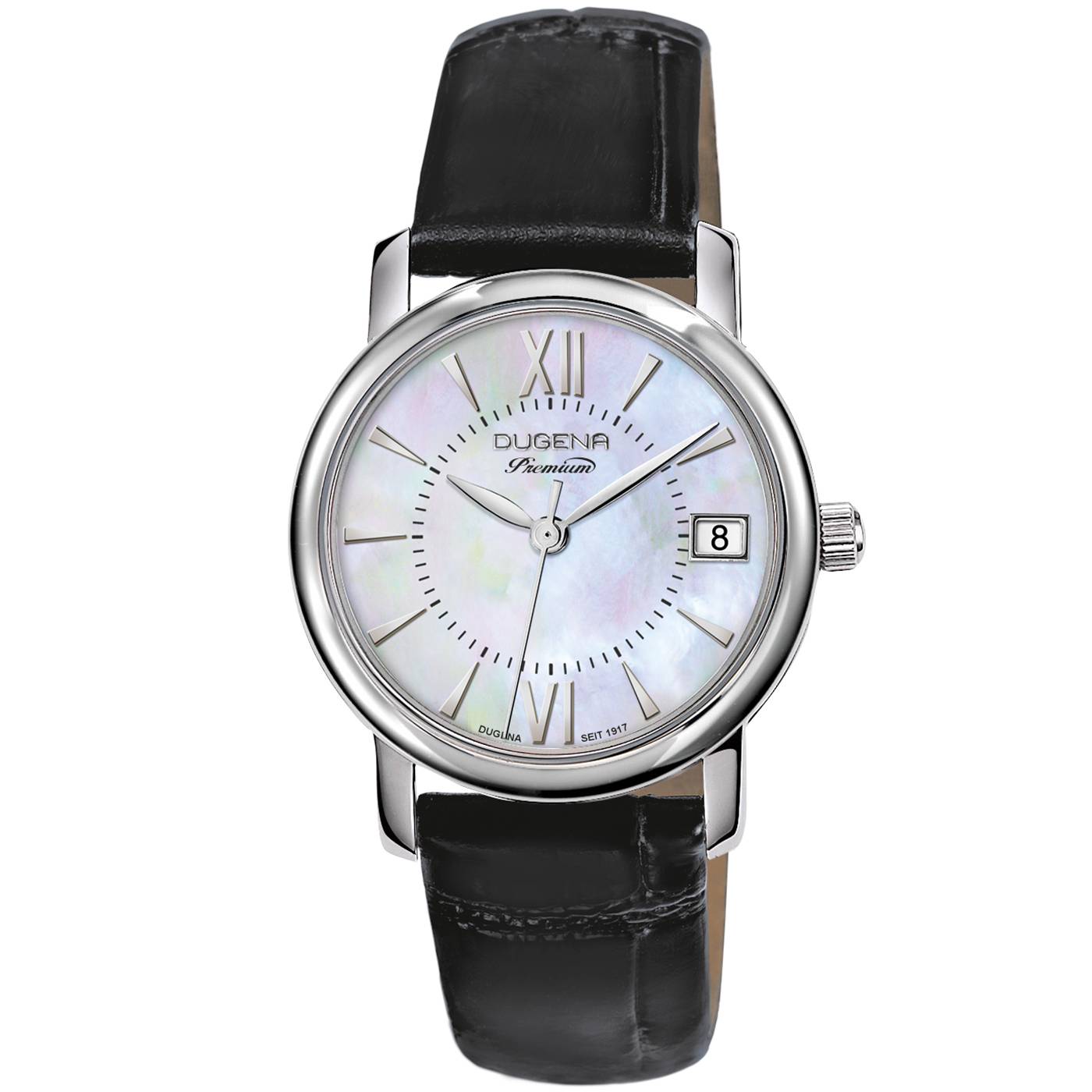 Dugena Damen-Armbanduhr Rondo Petit, Quarz, Edelstahlgehäuse, Saphirglas, 5 bar