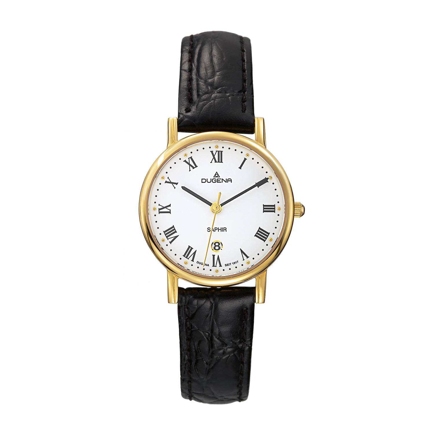 Dugena Damen-Armbanduhr 4460366 Zenit, Quarz, Edelstahl, Lederarmband, 3 bar