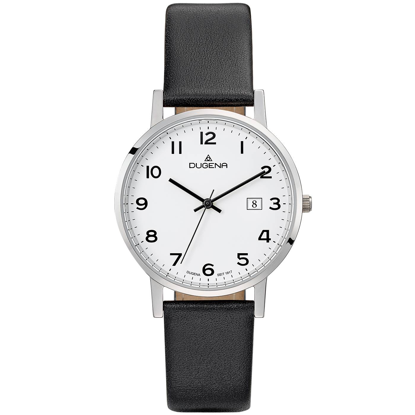 Dugena Herren-Armbanduhr 4460737 Moma, Quarz, Edelstahl, Lederarmband, 3 bar