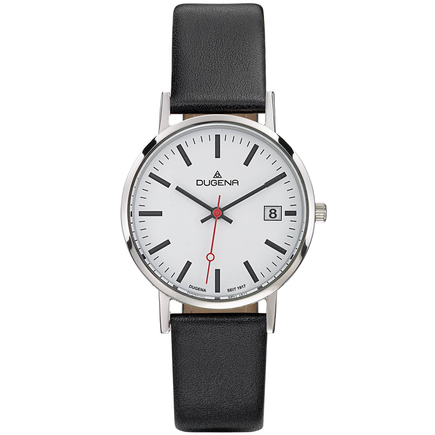 Dugena Herren-Armbanduhr 4460339 Moma, Quarz, Edelstahl, Lederarmband, 3 bar