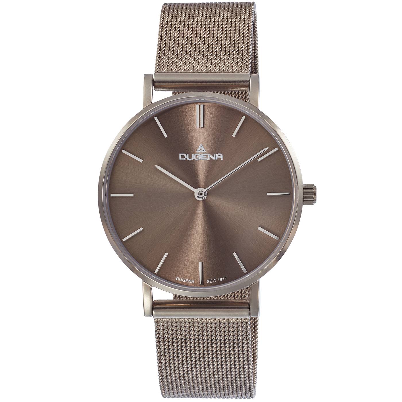 Dugena Damen-Armbanduhr 4461009, Quarz, Edelstahl, Milanaise, 3 bar