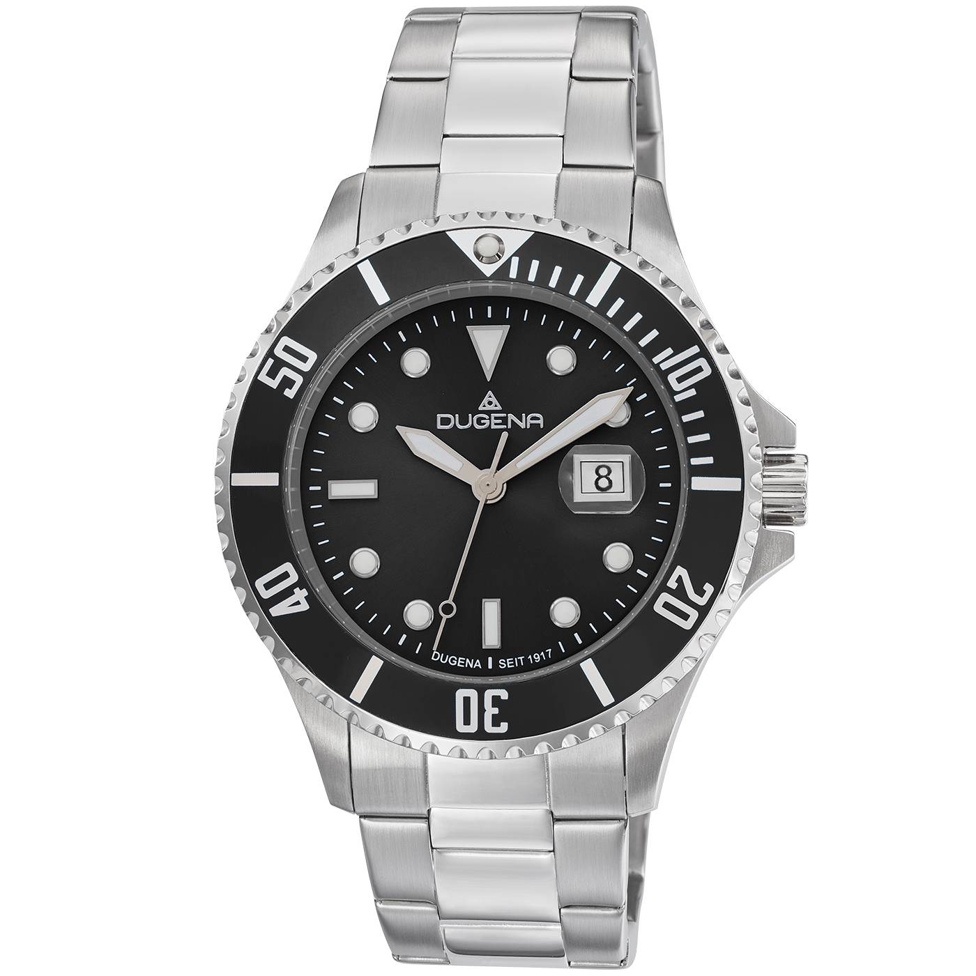 Dugena Herren-Armbanduhr 4461002 Diver XL, Quarz, Edelstahl, 30 bar