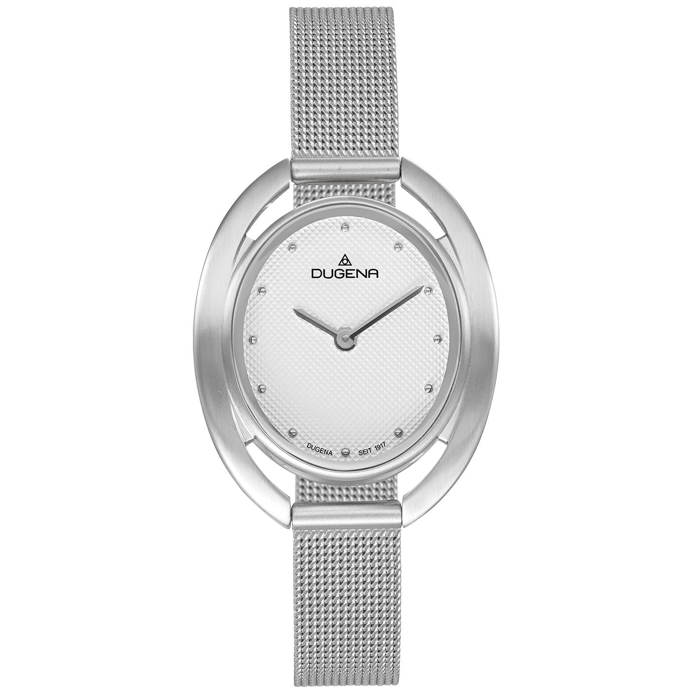 Dugena Damenuhr 4460899 Oda, Quarz, Edelstahl, Mineralglas, Milanaise, 3 bar