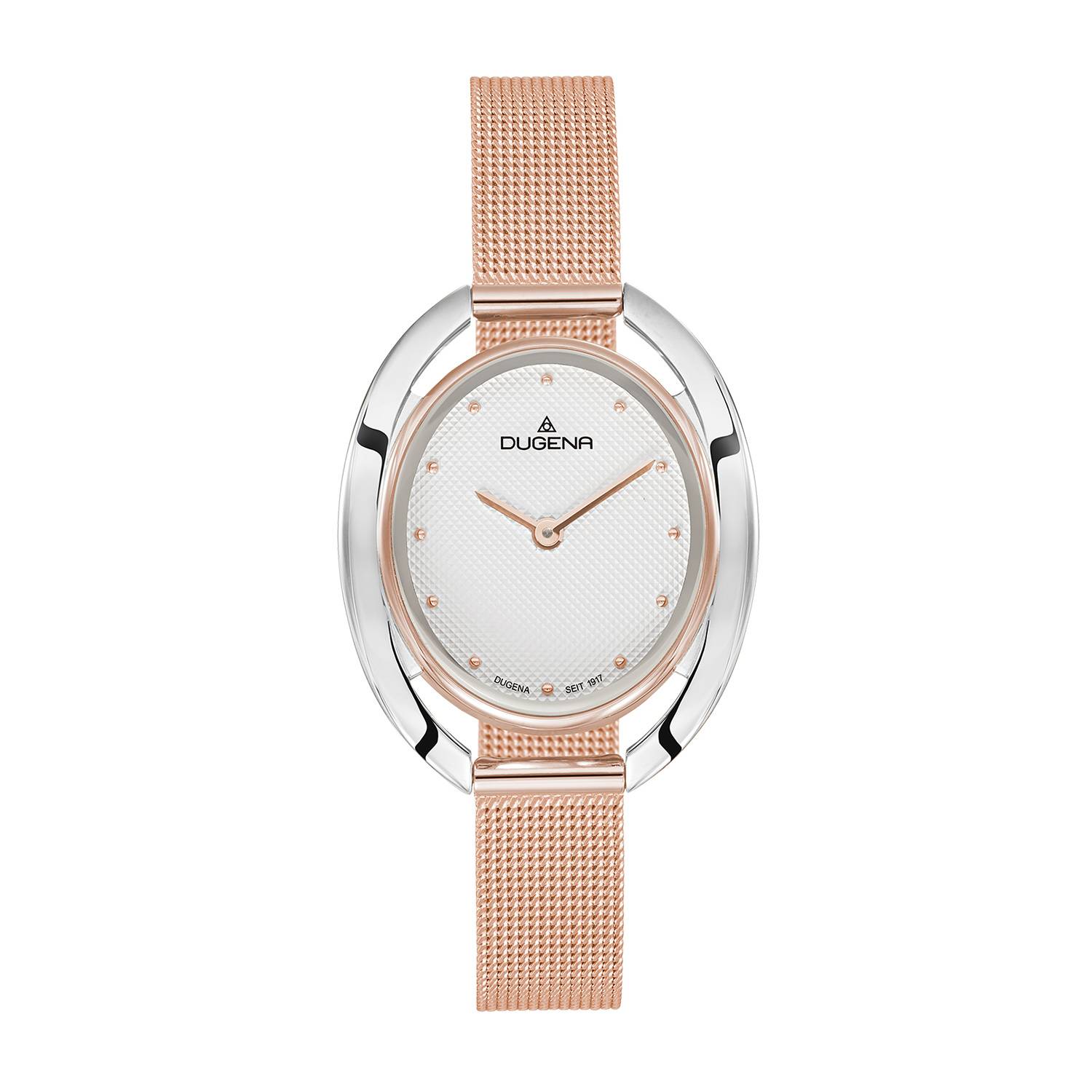 Dugena Damen-Armbanduhr 4460900 Oda, Quarz, Edelstahl, Milanaise, 3 bar