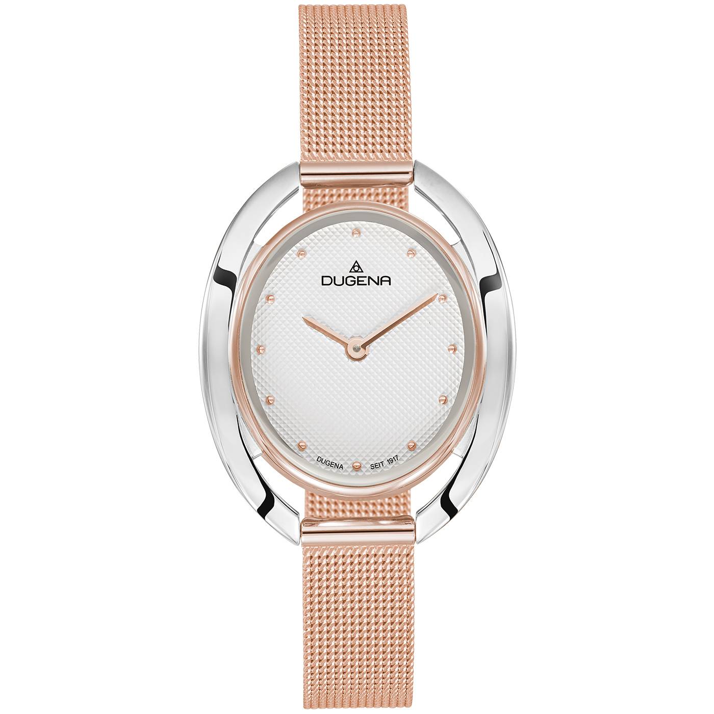 Dugena Damen-Armbanduhr 4460900 Oda, Quarz, Edelstahl, Milanaise, 3 bar