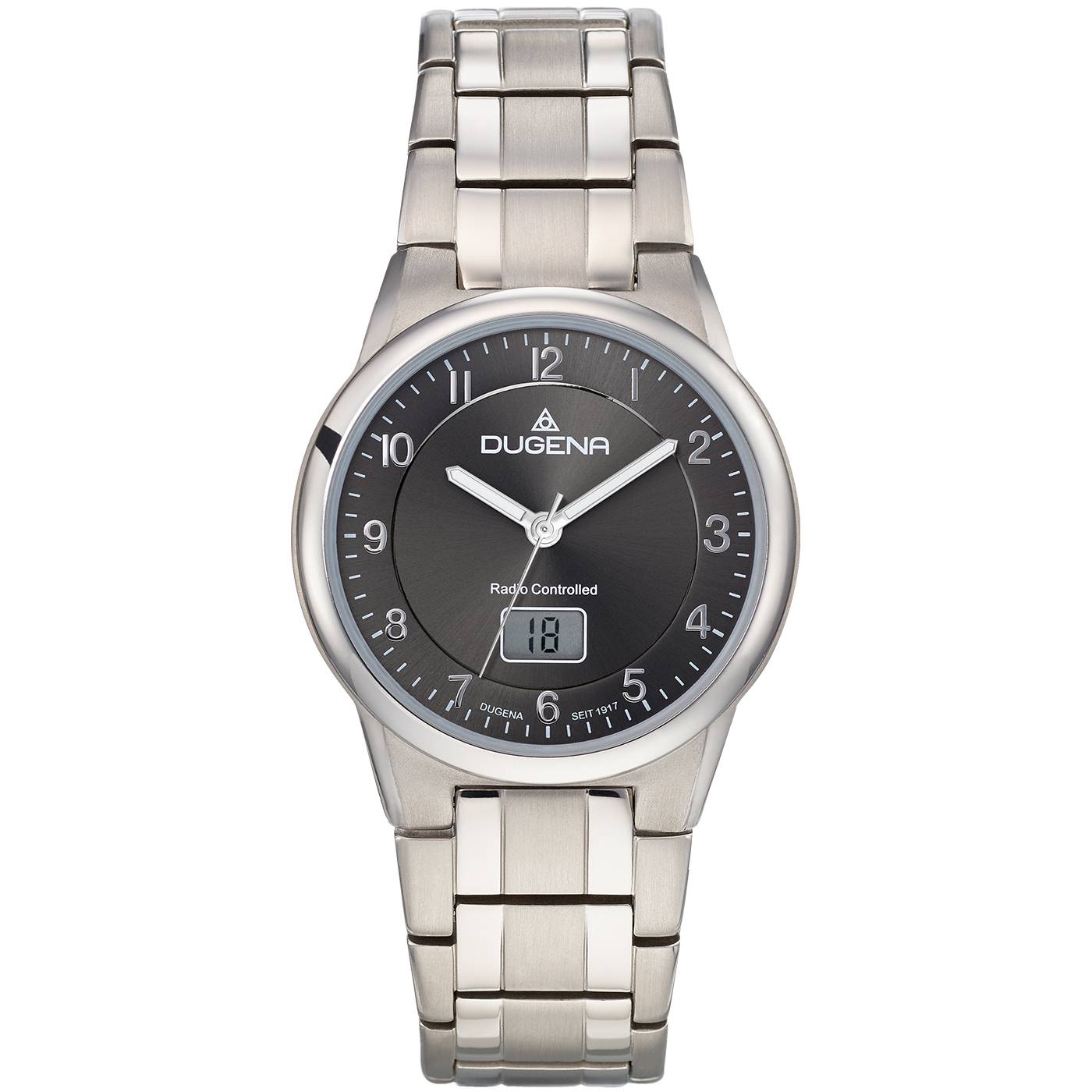 Dugena Herren-Armbanduhr 4460835 Gent Funk, Quarz, Titan, 5 bar