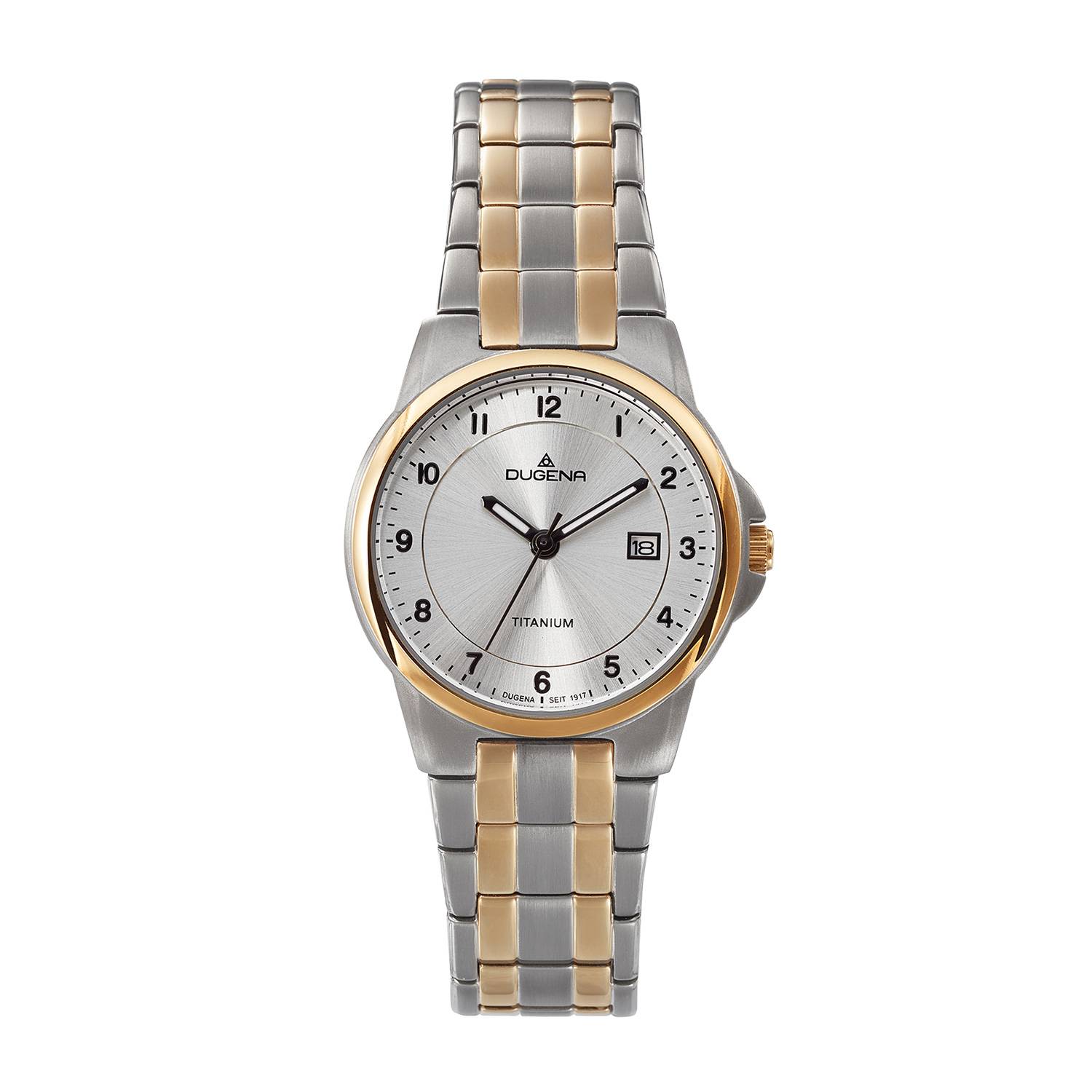Dugena Damen-Armbanduhr 4460915 Gent, Quarz, Titan, 5 bar