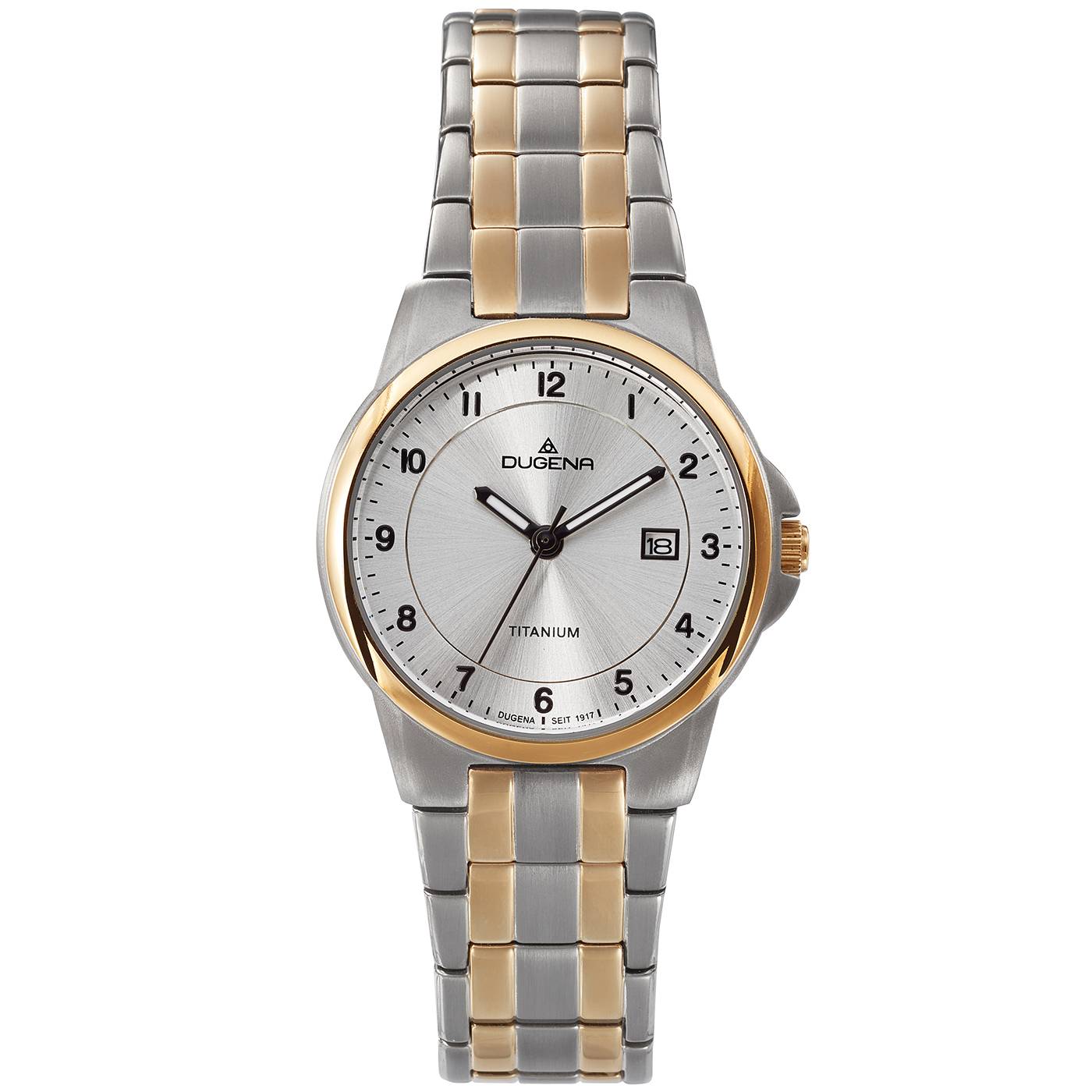 Dugena Damen-Armbanduhr 4460915 Gent, Quarz, Titan, 5 bar