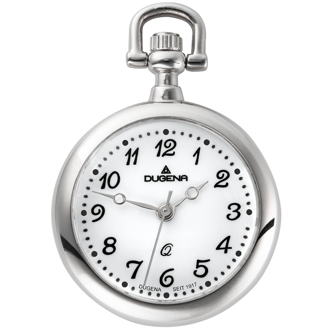Dugena Damen-Taschenuhr 4460502 Lepine, Quarz, weißes Zifferblatt, aus Edelstahl