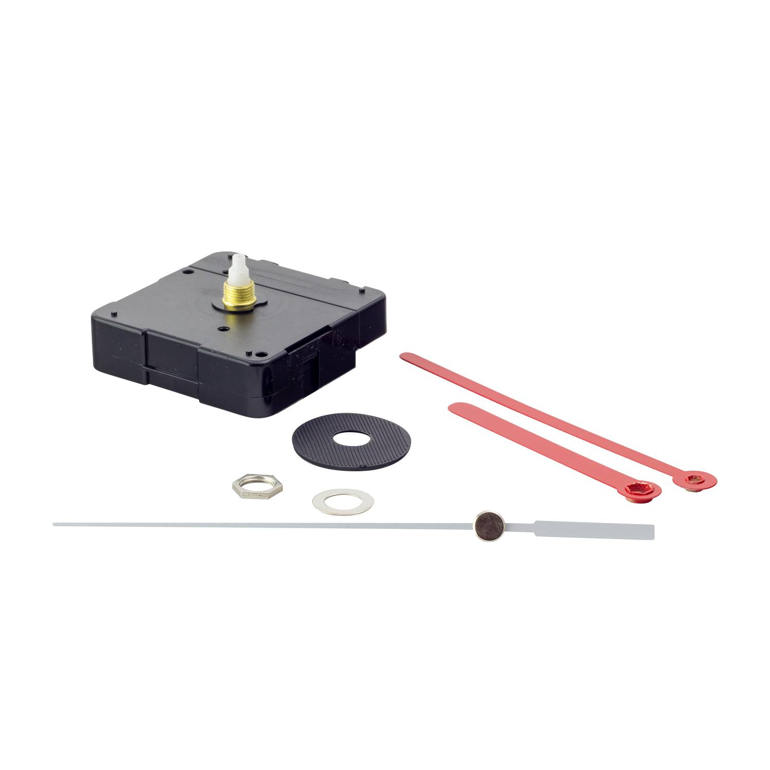 SELVA EXKLUSIV: Quarz-Uhrwerk-Set LP inkl. Zeiger, schleichende Sekunde, ZWL 11mm - ideal für dünne Trägerplatten wie z.B. Schallplatten