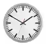 EUROTIME Funk-Wanduhr Bahnhof-Style, silber EUROTIME Funk-Wanduhr Bahnhof-Style, silber