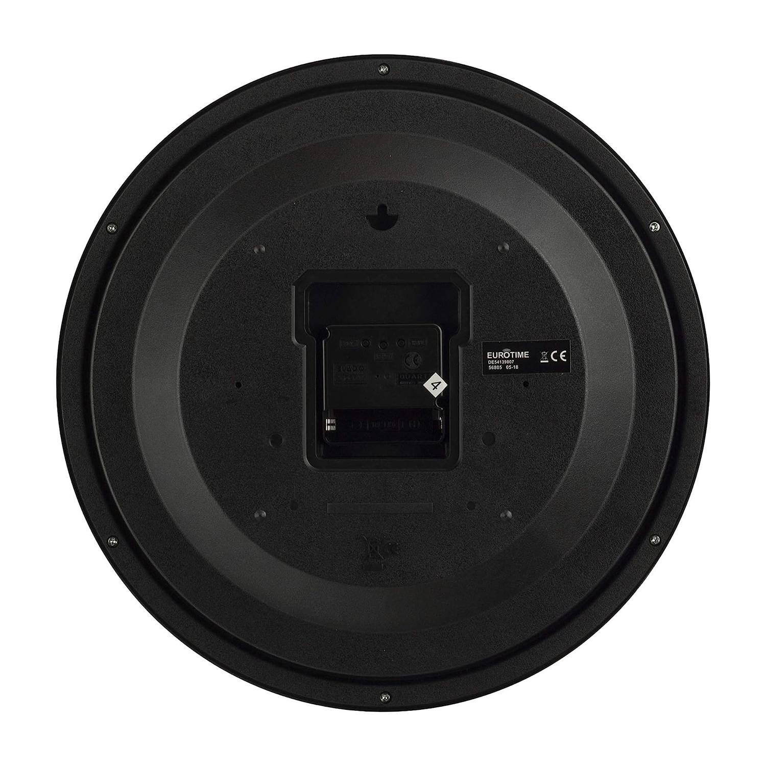 EUROTIME Funk-Wanduhr Bahnhof-Style, silber