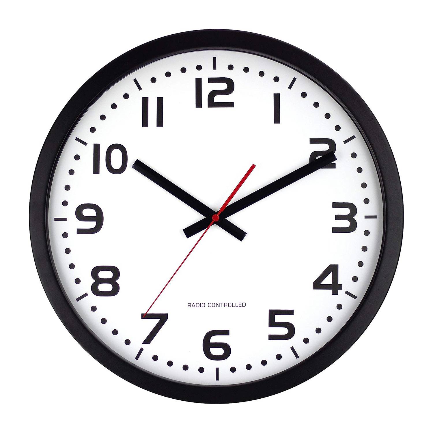 EUROTIME EUROTIME Funk-Wanduhr Ø 40cm, Edelstahl