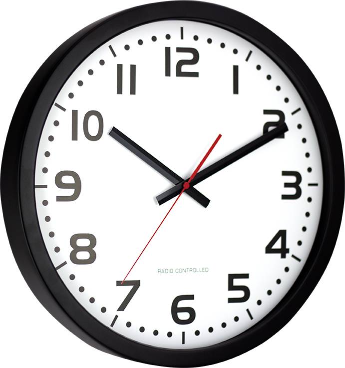 EUROTIME EUROTIME Funk-Wanduhr Ø 40cm, Edelstahl