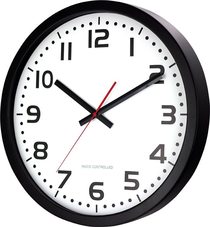 EUROTIME EUROTIME Funk-Wanduhr Ø 40cm, Edelstahl