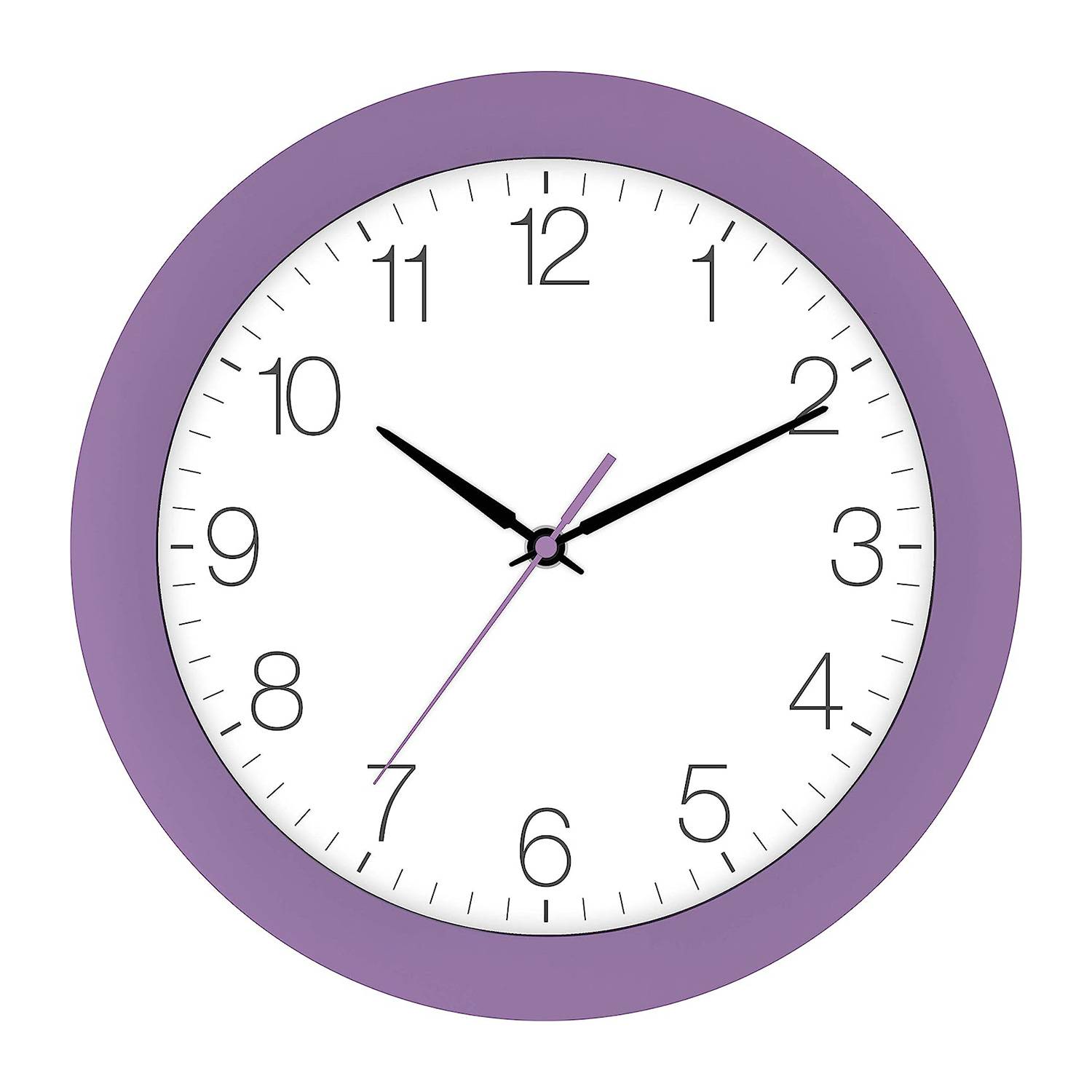EUROTIME Funk-Wanduhr violett