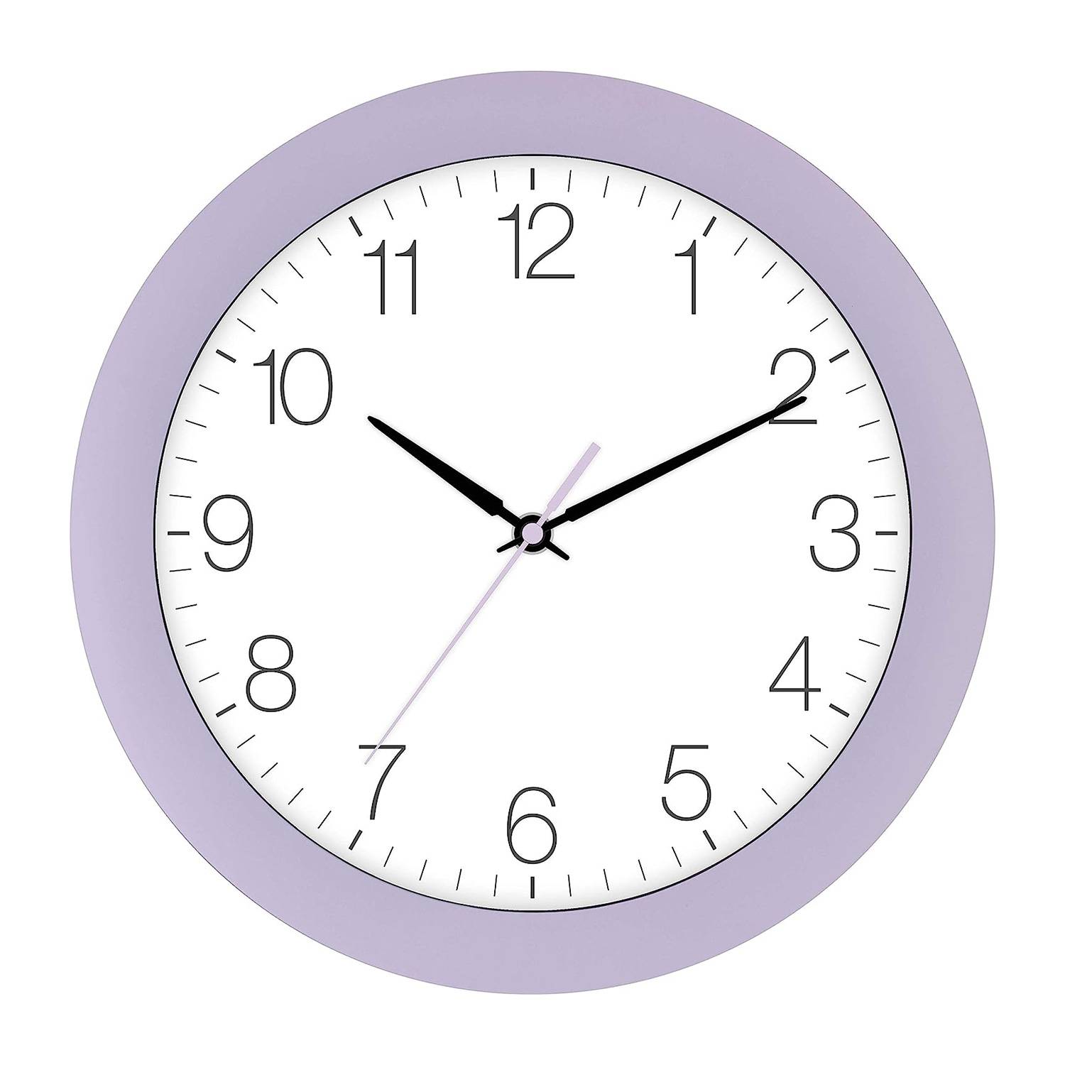 EUROTIME Funk-Wanduhr flieder-pastell