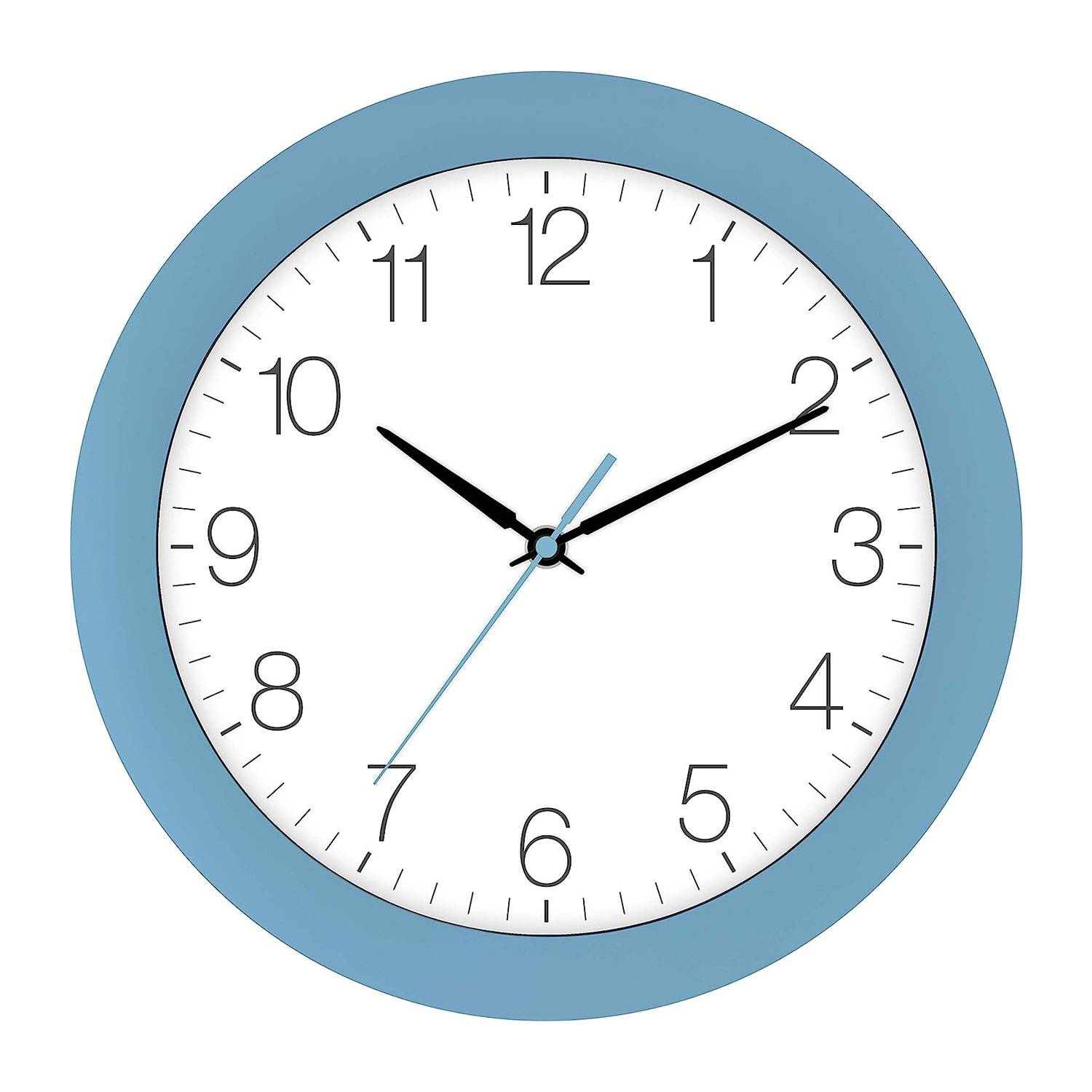 EUROTIME Funk-Wanduhr hellblau