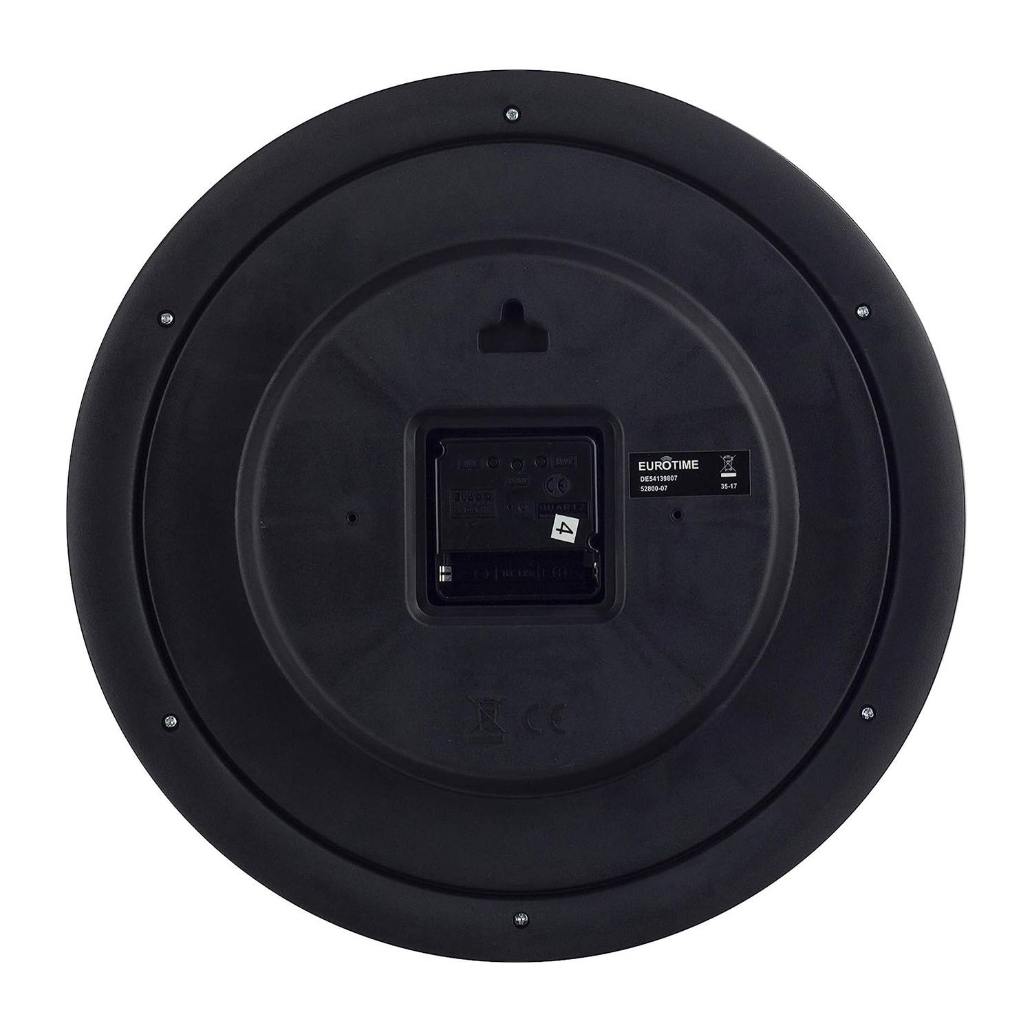 EUROTIME Funk-Wanduhr hellblau