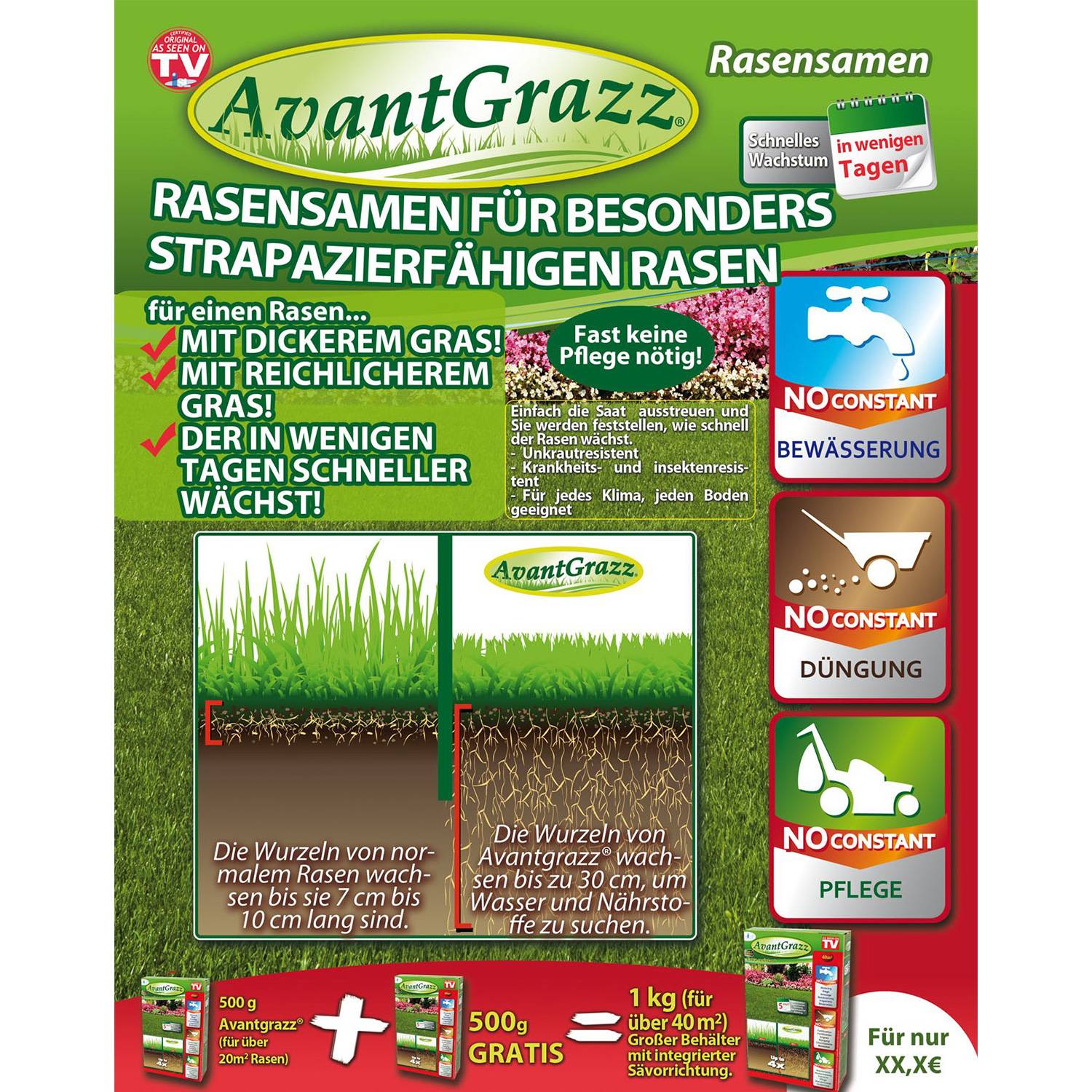 19,99 € / 1 kg Avantgrazz Rasensamen, 1kg