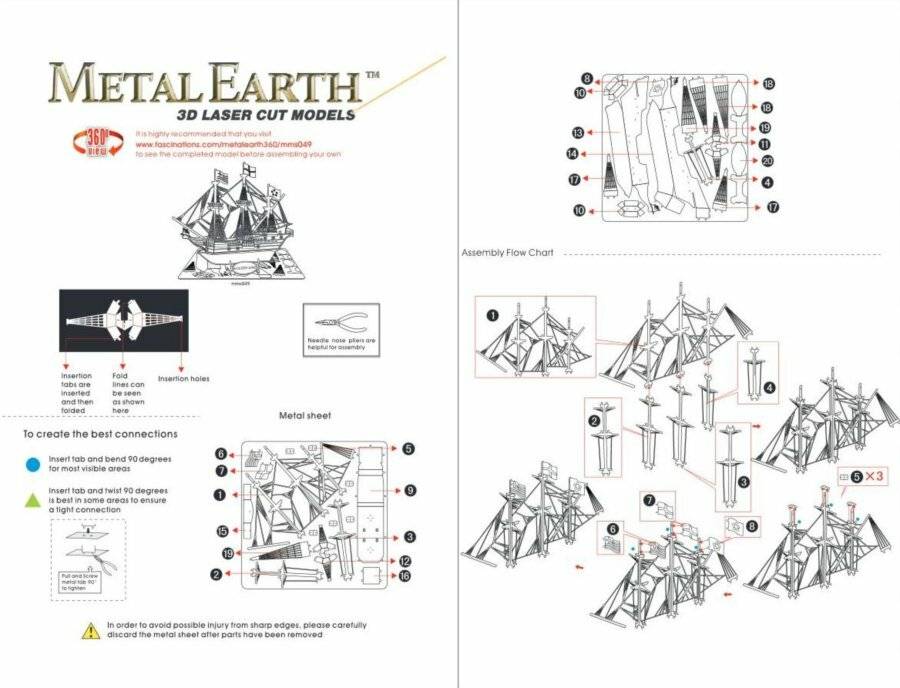 METAL EARTH 3D-Puzzle Schiff Golden Hind