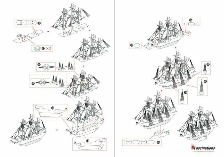 METAL EARTH 3D-Puzzle Schiff Golden Hind