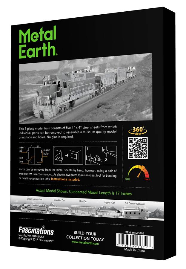 Metal Earth 3D-Bausatz Lokomotive Premiumbox - Geschenkbox