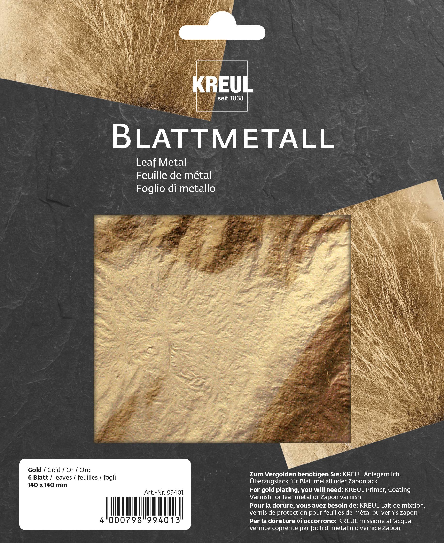 SELVA Blattmetall Gold, 6 Blätter