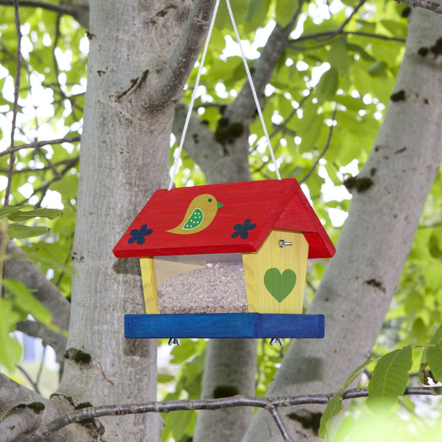 WINDHAGER Vogelhaus Bausatz inklusive Farben und Pinsel