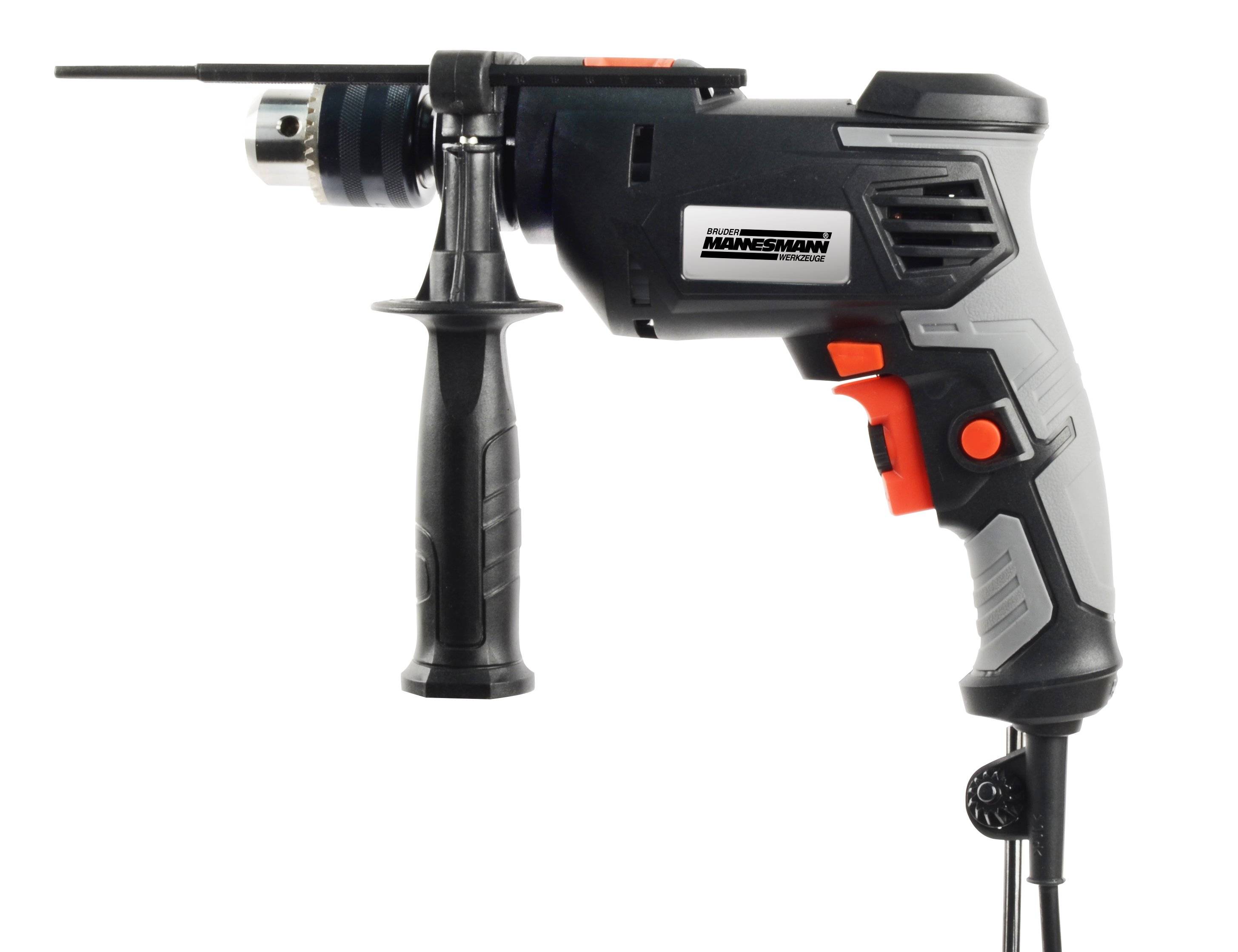 Brüder Mannesmann BRÜDER MANNESMANN Elektronik-Bohrmaschine mit Werkzeug-Sortiment