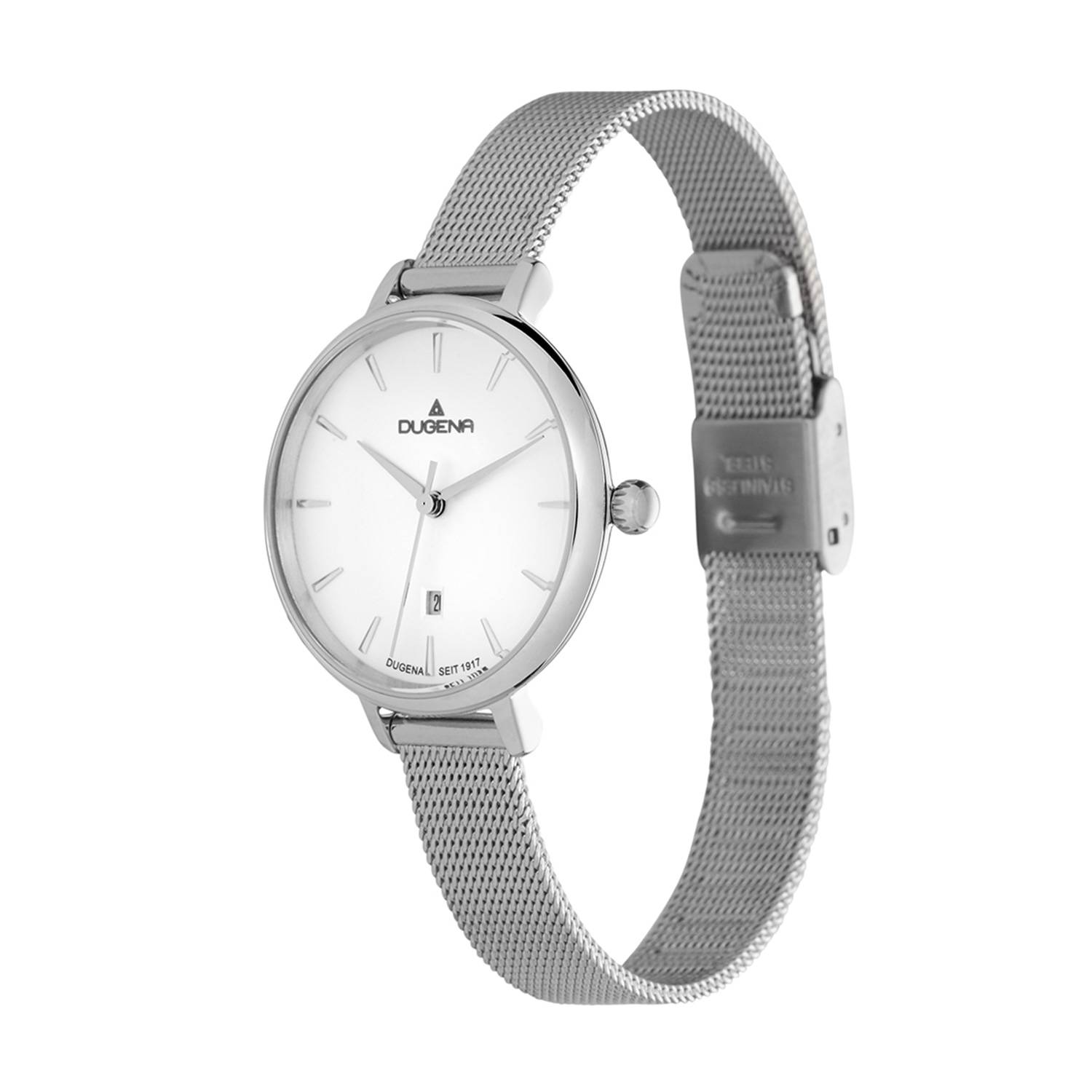 Dugena Damen-Armbanduhr, Festa Petit, Quarz, Edelstahlgehäuse, Mineralglas, 3 bar