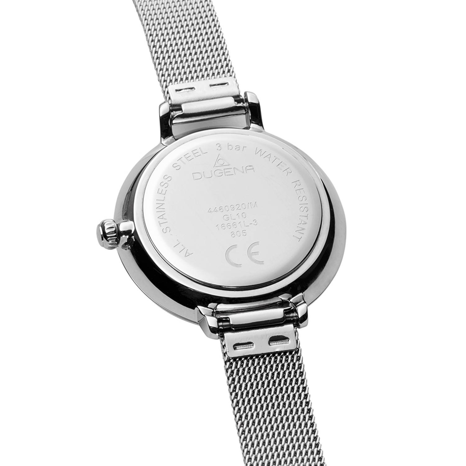 Dugena Damen-Armbanduhr, Festa Petit, Quarz, Edelstahlgehäuse, Mineralglas, 3 bar