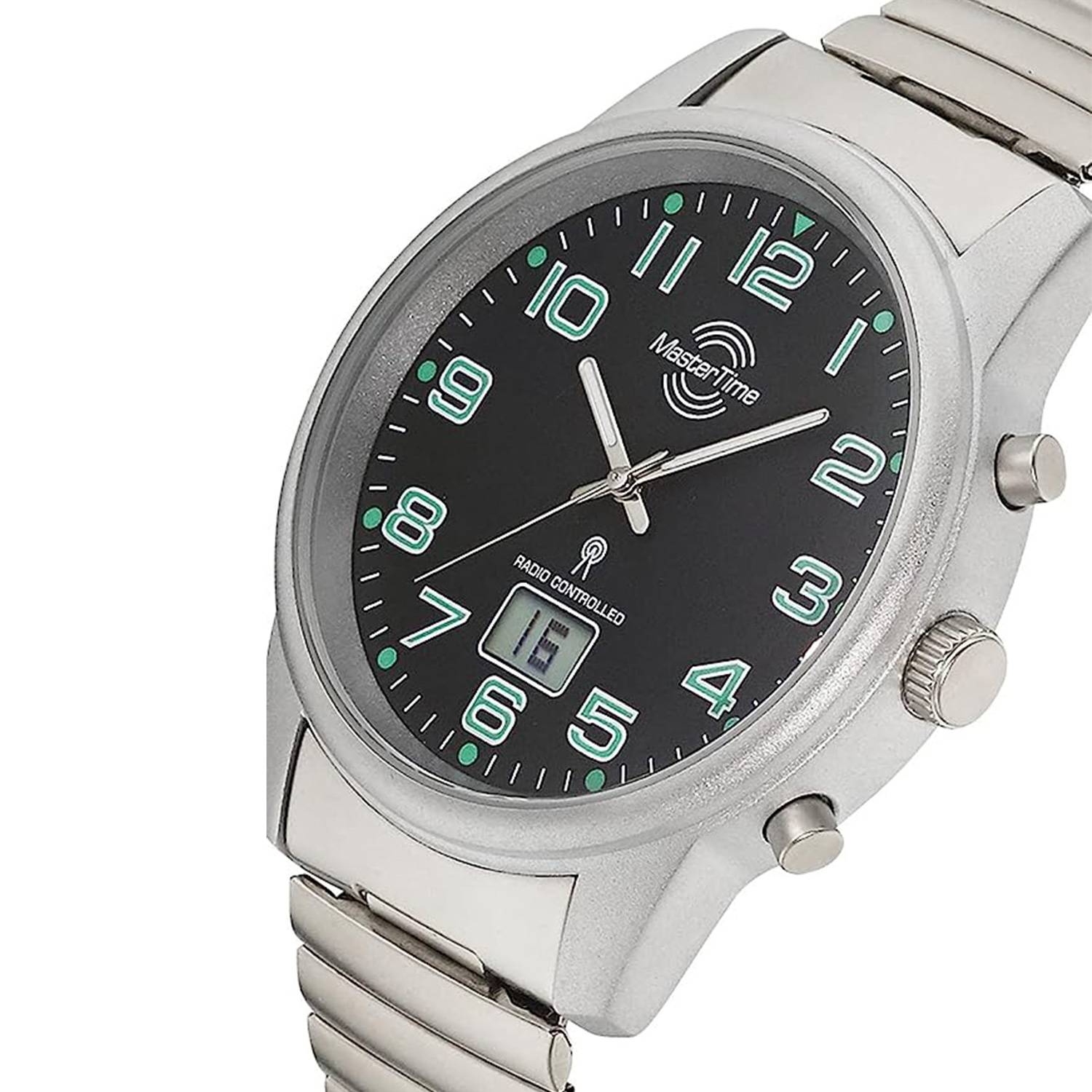 MasterTime Herrenuhr MTGA-10763-22Z, Funk, analog-digital, mit Edelstahl-Zugband